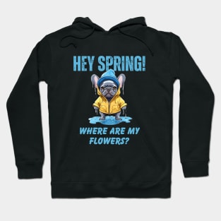 Spring Bulldog in the Rain Hoodie